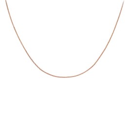 18ct Rose Gold Diamond Cut Curb Chain 41CM/16"