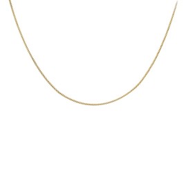 18ct Yellow Gold Diamond Cut Curb Chain 41cm/16"