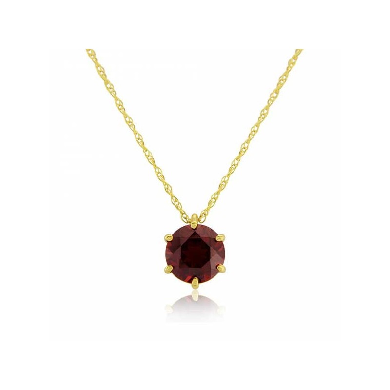 Save £92 off RRP - Round Garnet Necklace 9ct Gold - Macintyres of EdinburghRound Garnet Necklace 9ct Gold - Macintyres of Edinbu