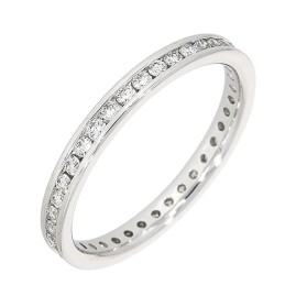 Platinum Full Channel Set Diamond Eternity Ring - Macintyres of Edinburgh