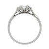 Platinum 3 Stone Oval & Round Diamond Ring - 0.32ct + 0.08 D/SI1