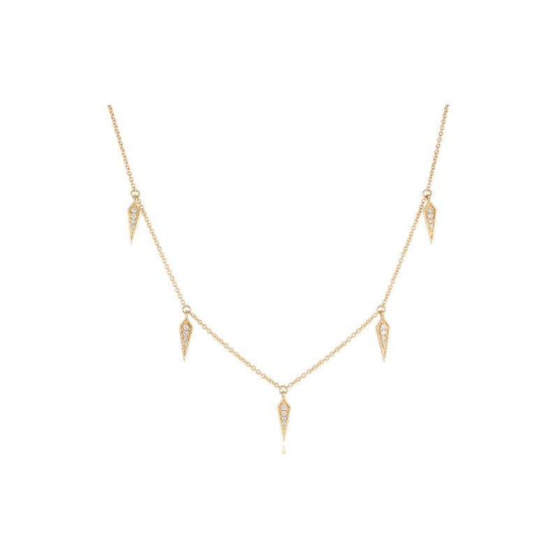 18ct Yellow Gold Diamond Necklace - 0.08ct