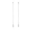 18ct White Gold 4st Diamond Set Long Drop Earrings - 0.18cts