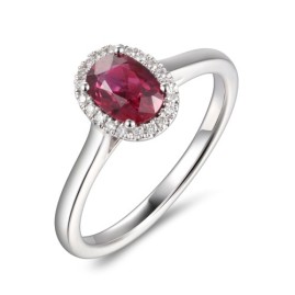 Platinum Ruby & Diamond Engagement Ring | Macintyres of Edinburgh