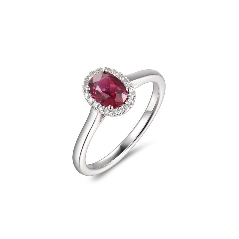 Platinum Ruby & Diamond Engagement Ring | Macintyres of Edinburgh