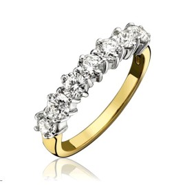 18ct Gold 7 Stone Diamond Eternity Ring - 0.35cts