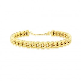 9ct Gold Curb Link Bracelet Bangle - Macintyres of Edinburgh