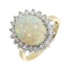 Opal ad Diamond Cluster Ring 18ct Gold