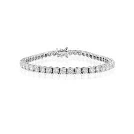 18ct Gold Diamond Line Bracelet - 9.46cts