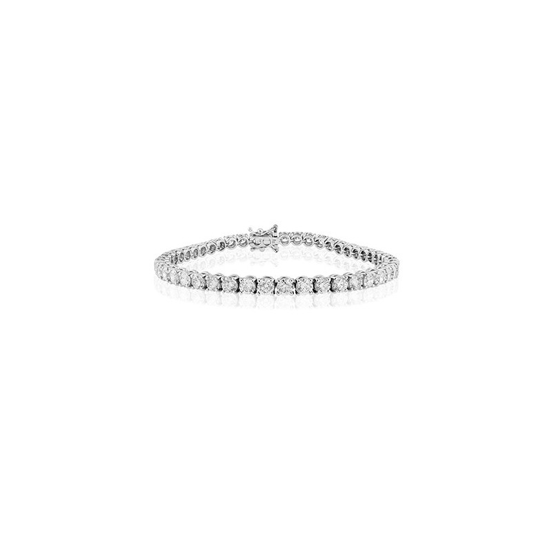 18ct Gold Diamond Line Bracelet - 9.46cts