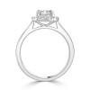 1 Carat Cushion Cut Halo Engagement Ring - Macintyres of Edinburgh