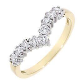 18ct Gold 0.45ct Diamond Wishbone Eternity Ring - Macintyres of Edinburgh