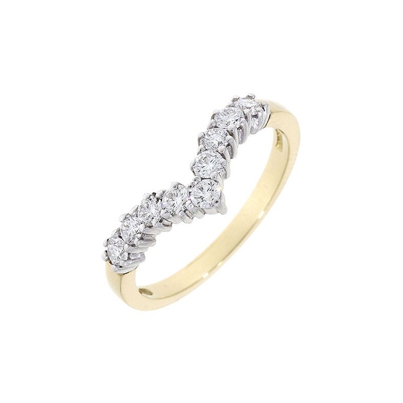 18ct Gold 0.45ct Diamond Wishbone Eternity Ring - Macintyres of Edinburgh