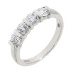 Platinum 4st Bar Set Diamond Ring D:1.05cts