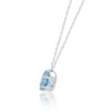 Round Blue Topaz Necklace White Gold - Macintyres of Edinburgh