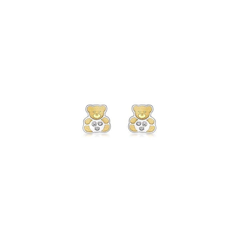 9ct Gold Teddy Bear Stud Earrings - Macintyres of Edinburgh