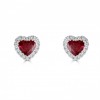 Diamond & Ruby Heart Earrings | Macintyres of Edinburgh