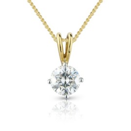 18ct Gold Diamond Solitaire Pendant - 0.50cts