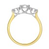 18ct Gold 3 Stone Style Diamond Engagement Ring - 0.46cts