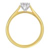 18ct Gold Solitaire-style Diamond Cluster Ring - 0.16ct