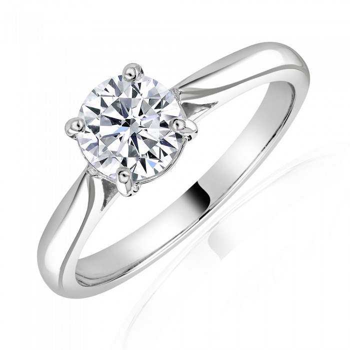11 Piece Cert Solitaire Diamond Engagement Ring - Surat Diamond
