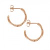 9ct Rose Gold Three Quarter Hoop Earrings