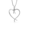 9ct White Gold Diamond Heart Pendant - Save 40% off High Street Price