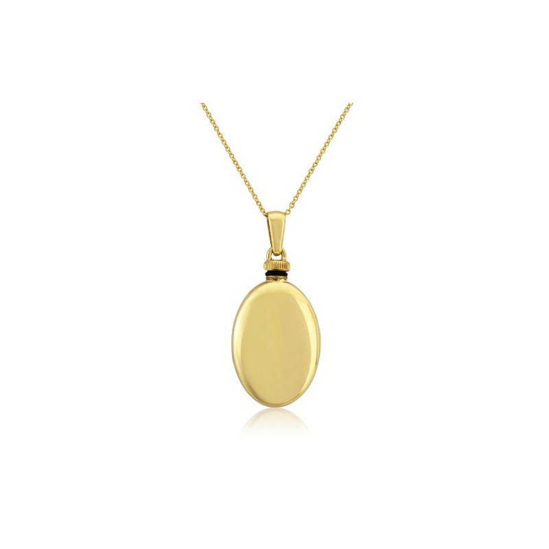 9ct Gold Oval Bottle/Urn Necklace - Macintyres of Edinburgh