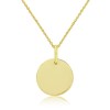 9ct Gold Plain Engravable Disc with Chain