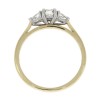 18ct Gold Round and Pear Shaped Three Stone Diamond Engagement Ring 