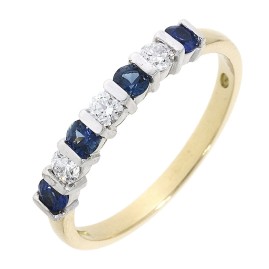 18ct 7 Stone Sapphire & Diamond Eternity Ring | Macintyres of Edinburgh