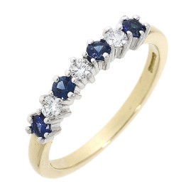 Yellow Gold 0.26ct Sapphire & Diamond Eternity Ring - Macintyres of Edinburgh