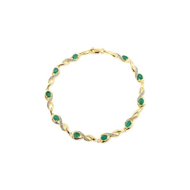 9ct Gold Emerald Bracelet - Macintyres of Edinburgh