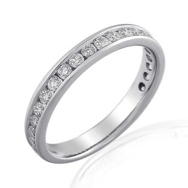 Platinum Half Carat Diamond Wedding Band - Macintyres of Edinburgh