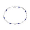 Sapphire & Diamond Bracelet 9ct White Gold