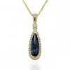 9ct Gold London Blue Topaz & Diamond Necklace | Macintyres of Edinburgh