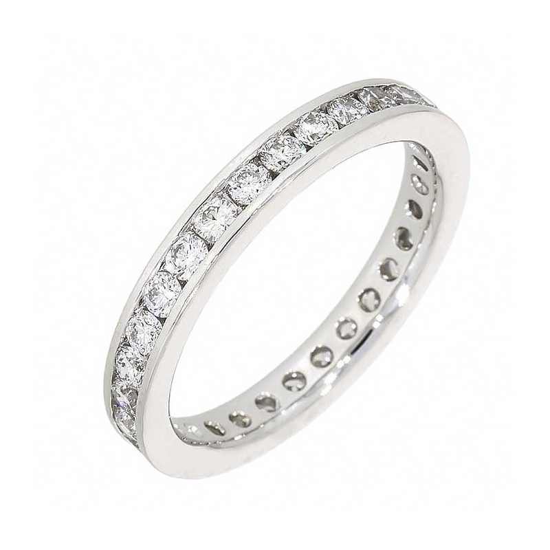 Platinum Full set Diamond Band - 1.00cts