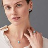 9ct Yellow Gold Turquoise & Diamond Pendant [Save over 35% off High Street Price]