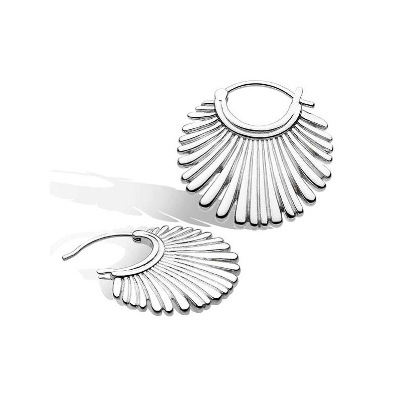 Save £27 off RRP - Kit Heath Essence Grande Fan Hoop Earrings 61154RP