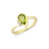 9ct Gold Pear Shape Peridot Ring - Macintyres of Edinburgh