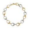 9ct Yellow and White Gold Link 7" Bracelet - Macintyres of Edinburgh