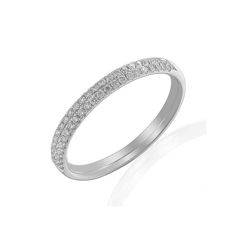 Platinum Two Row 0.33ct Diamond Wedding Band - Macintyres of Edinburgh