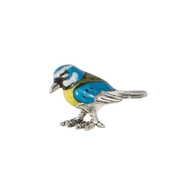 Saturno Silver Animals - Mini Standing Blue Tit 13094VS