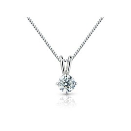 0.30ct Diamond Solitaire Pendant 18ct White Gold - Macintyres of Edinburgh