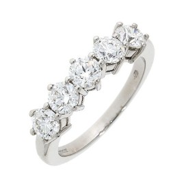 Platinum 5st Diamond Eternity Ring - 1.59ct