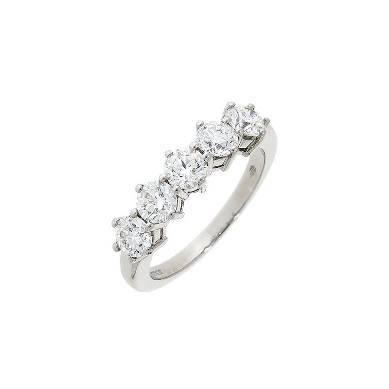 Platinum 5st Diamond Eternity Ring - 1.59ct