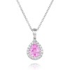 Pretty Pink Sapphire & Diamond Necklace - Macintyres of Edinburgh