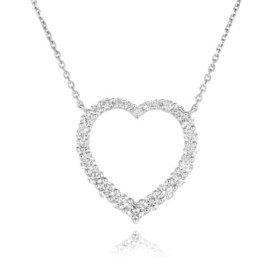 Fine Diamond 1.13ct Heart Necklace - Macintyres of Edinburgh