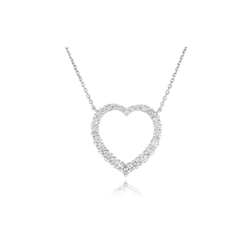 Fine Diamond 1.13ct Heart Necklace - Macintyres of Edinburgh