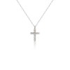 9ct White Gold Diamond Set Cross - 0.07ct